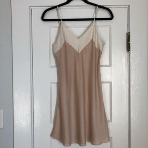 Ginia Silk Slip Two-Tone